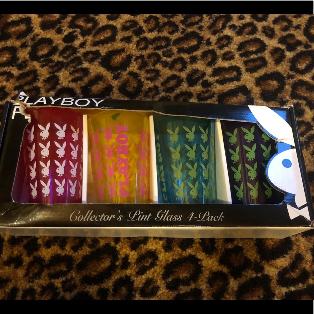 Playboy Collector’s Pint Glass 4-Pack, Never used